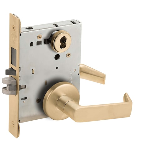 Schlage L-Series, Entrance Mortise Lock, B Rose, 06 Lever, Grade 1 Mortise Lock, FSIC Less Core